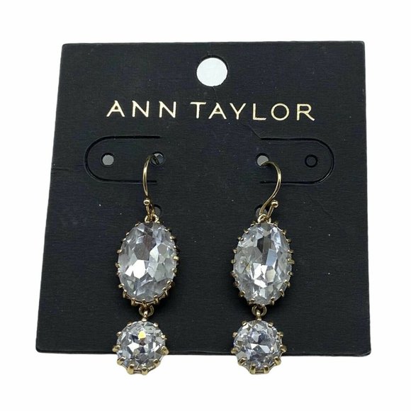 Ann Taylor Jewelry - NEW Ann Taylor Clear Crystal Rhinestone Earrings